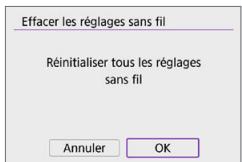 CANON 250D - Rétablissement des réglages de communication sans fil par défaut - 2