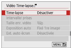 CANON 250D - Enregistrement de videos Time-lapse - 2