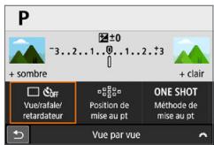 CANON 250D - Appuyez sur la touche < > - 1