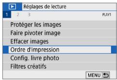 CANON 250D - Réglage des options d'impression - 1