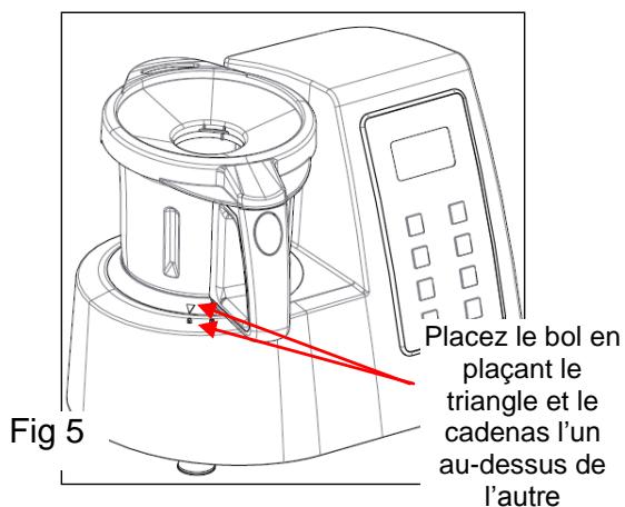 H.ROENIG HHM1028 - Comment placer correctement le bol et lancer les programmes : - 3