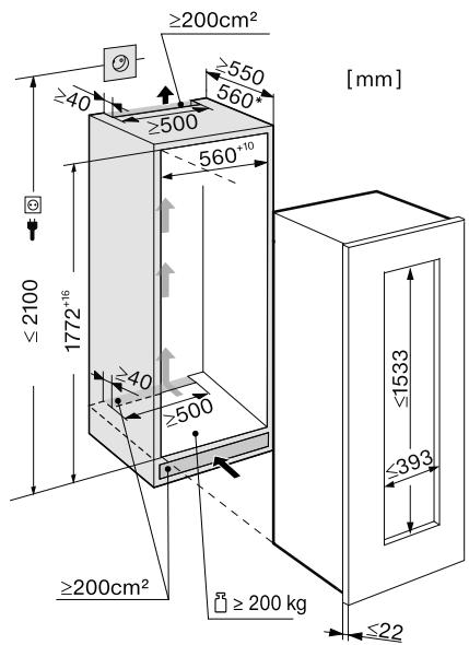 MIELE KWT6722IS - Cotes d'encastrement - 1