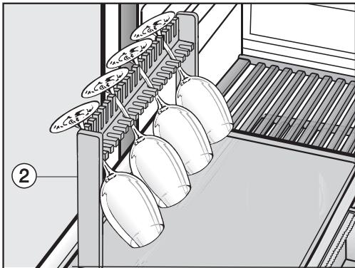 MIELE KWT6722IS - Installer le support pour verres - 1