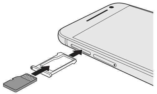 HTC OME AS SILVER - Insertion de la carte microSD - 2