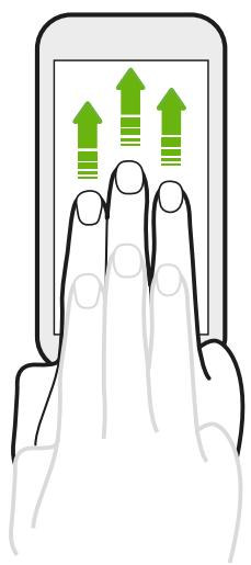 HTC OME AS SILVER - Glisser avec trois doigts - 1