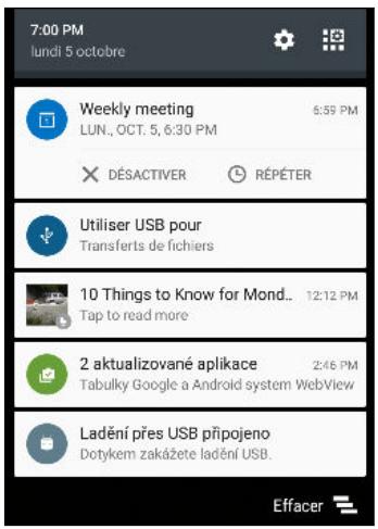 HTC OME AS SILVER - Panneau Notifications - 3
