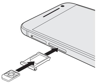 HTC OME AS SILVER - Insérer une carte nano SIM - 2