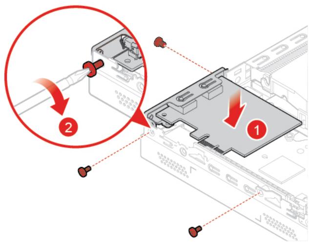 LENOVO M920TINY - Remplacement de la carte PCI Express et de l'adaptateur de carte PCI Express - 4