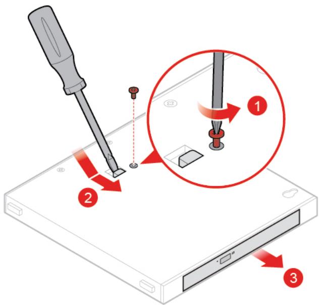 LENOVO M920TINY - Remplacement du disque optique externe - 2