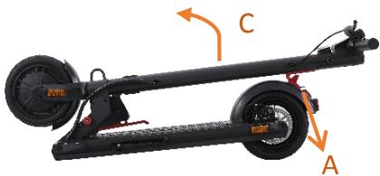 WISPEED T855M - Pliage de la trottinette - 3
