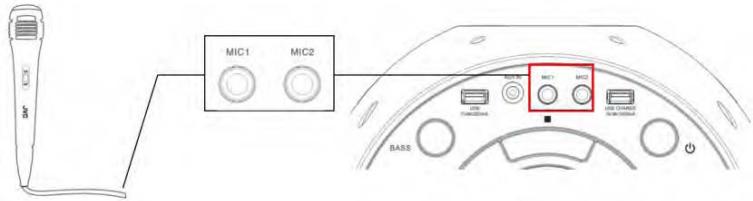 JVC XS-F720B - FUNCTIONAMENTO DA ENTRADA PARA MICROFONE - 1