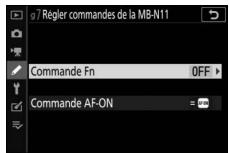 NIKON Z6II+24-70MM - g7 : Régler commandes de la MB-N11 - 1