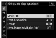 NIKON Z6II+24-70MM - Sélectionnez un [Mode HDR]. - 1