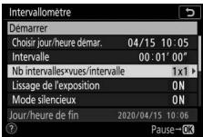 NIKON Z6II+24-70MM - - Choisissez le nombre de prises de vues par intervalle. - 1