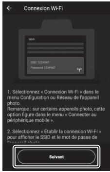 NIKON Z6II+24-70MM - Périphérique mobile : reprenez le périphérique mobile et touchez [Suisant]. - 1