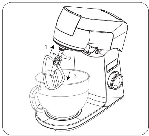 BEKOROBOT PATISSIERKMD3102W - Démontage du bol - 1