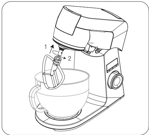 BEKOROBOT PATISSIERKMD3102W - Montage des accessoires - 1