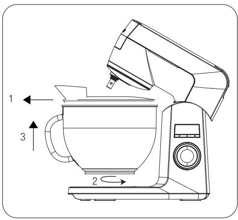 BEKOROBOT PATISSIERKMD3102W - Démontage du bol - 2