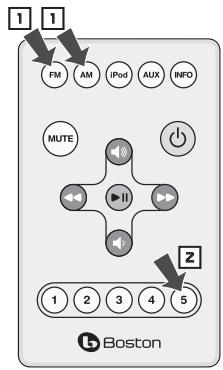 BOSTON ACOUSTICS REFERENCE BADUOIW - Sélection d'une station radio prépréglée - 2