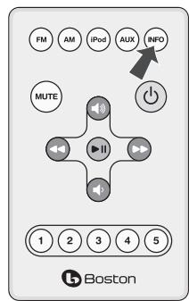 BOSTON ACOUSTICS REFERENCE BADUOIW - Utilisation de la télécommande - 2