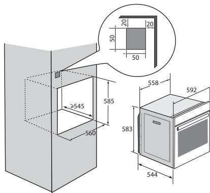 DE DIETRICH DOP4543H - WYBÓR MIEJSCA INSTALACJI WBUDDOWANIA - 1