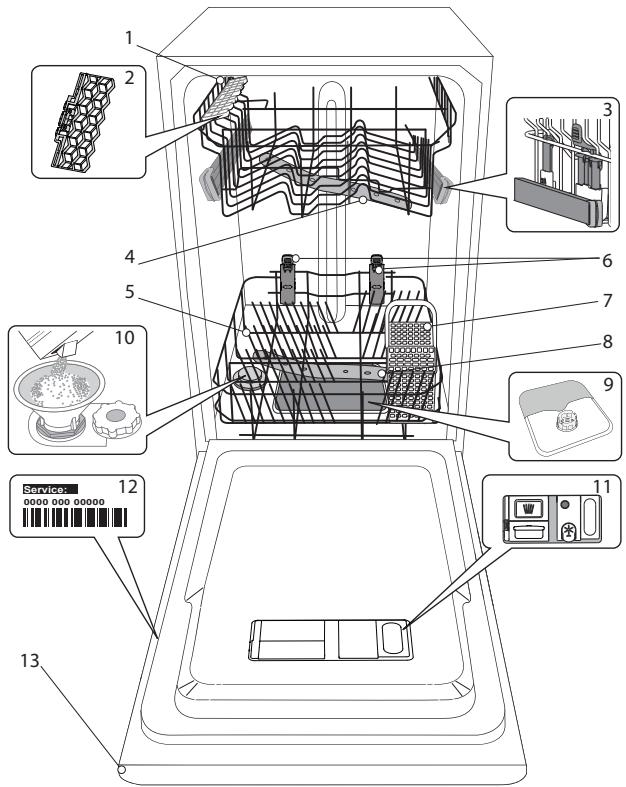 INDESIT LAVEVAISSELLEUNMC1WANJIEDSICST117C - DESCRIPTION DU PRODUIT - 1