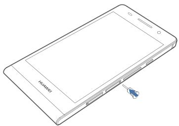 HUAWEI ASCEND P6 - Insertion et retrait d'une carte microSD - 1