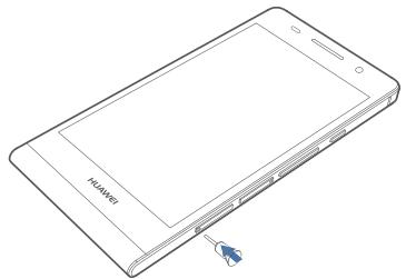 HUAWEI ASCEND P6 - Insertion et retrait d'une carte micro SIM - 5