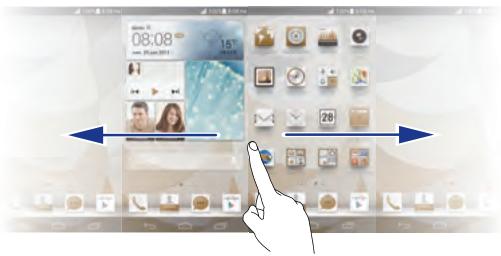 HUAWEI ASCEND P6 - Passaged'un écran d'accueil à l'autre - 1