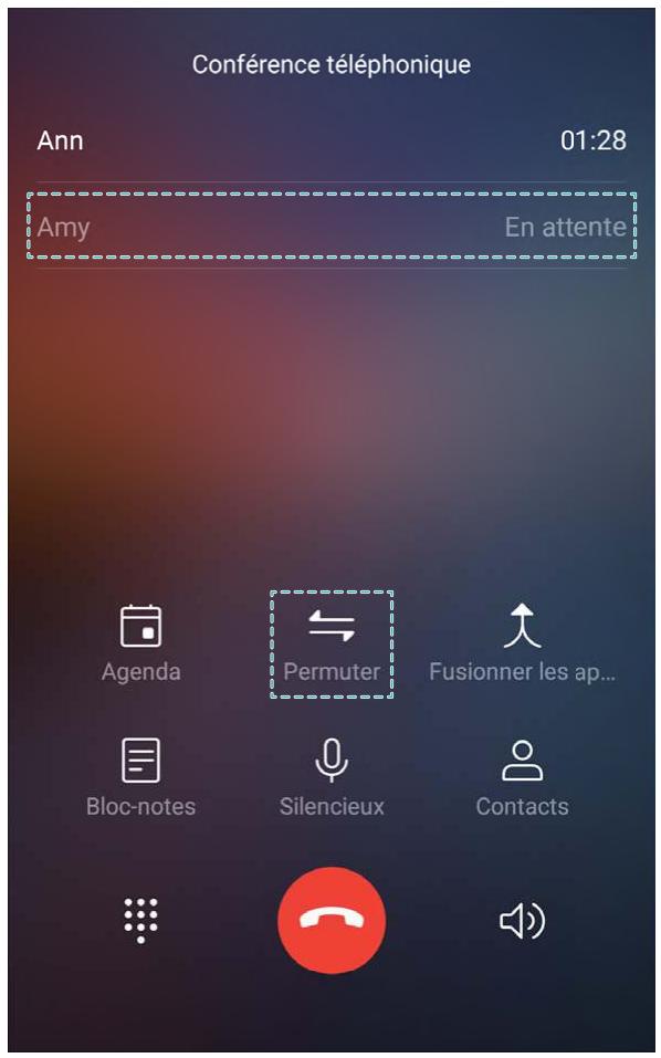 HUAWEI P20 TWILIGHT - Activer la fonctionnalité de mise en attente des appeals pour ne jamais manquer un appel de tiers important - 1