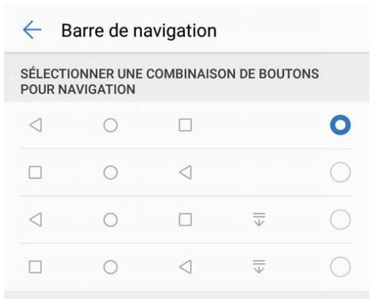 HUAWEI P20 TWILIGHT - Configuration de la disposition de votre barre de navigation - 1