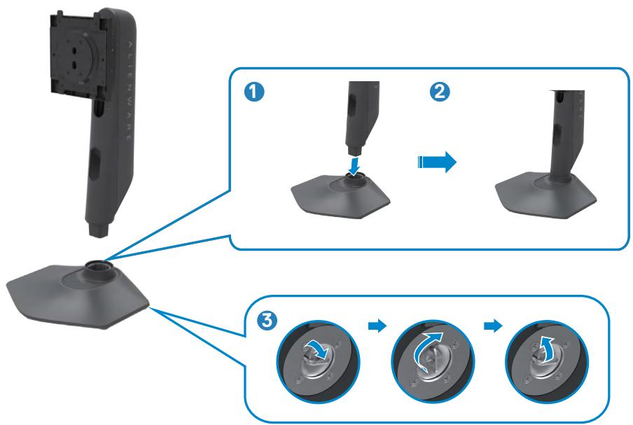 DARTY 36DARRYDELLECRANAW2523HFB - Pour fixer le socle du moniteur : - 1