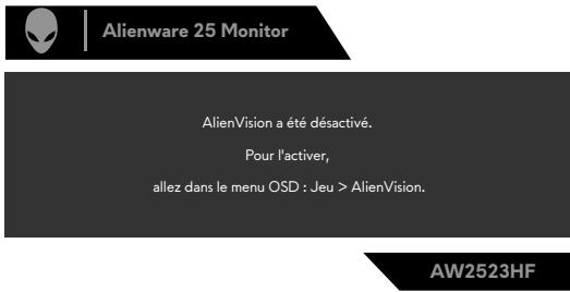 DARTY 36DARRYDELLECRANAW2523HFB - Utilisez le menu OSD et la touche de raccourci pour lancer AlienVision : - 8