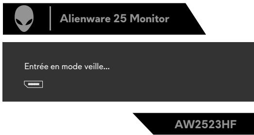 DARTY 36DARRYDELLECRANAW2523HFB - REMARQUE: Le message qui s'affiche sur le moniteur varie selon le type de cable d'entrée utilisé. - 2