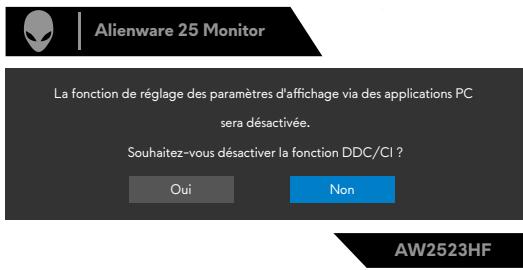 DARTY 36DARRYDELLECRANAW2523HFB - REMARQUE: Le message qui s'affiche sur le moniteur varie selon le type de cable d'entrée utilisé. - 1