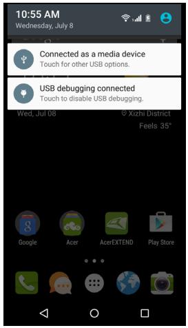 ACER LiQUiD Z630S BRG - Zone de notification et statut - 2