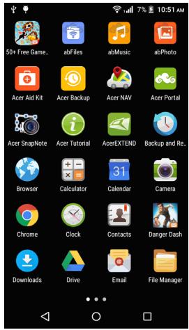 ACER LiQUiD Z630S BRG - Le menu des applications (Applis) - 1