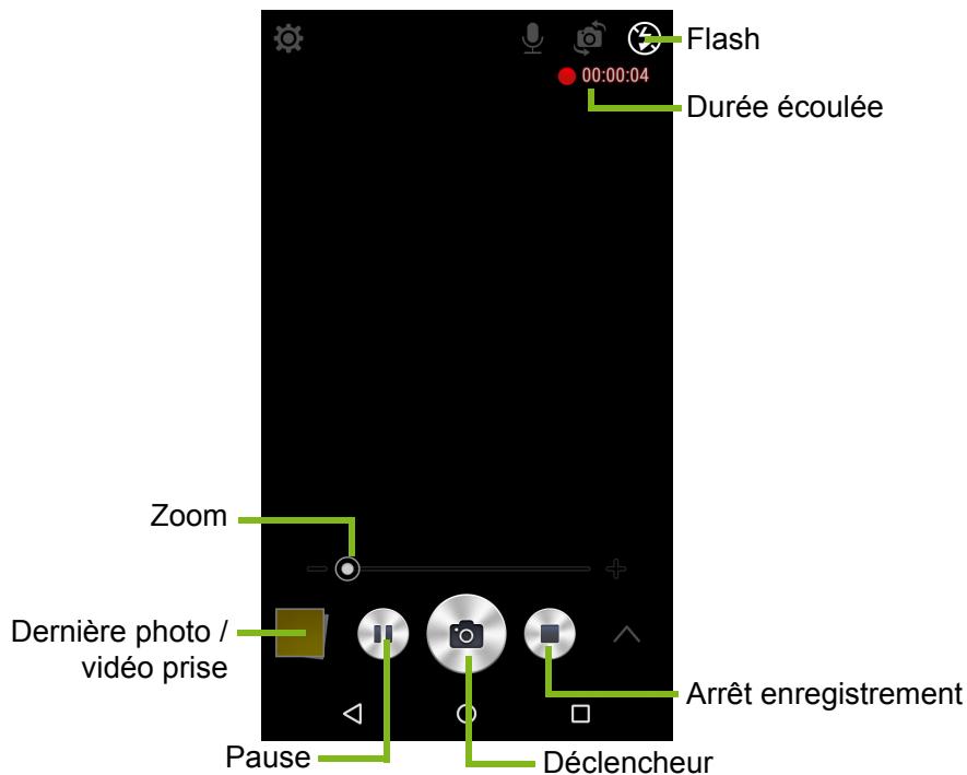 ACER LiQUiD Z630S BRG - Icônes et indicateurs de l'appareil photo/caméscope - 2