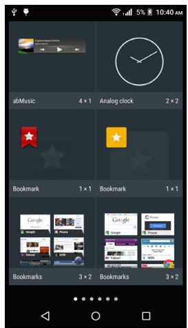 ACER LiQUiD Z630S BRG - Ajouter et supprimer des raccourcis et widgets - 2