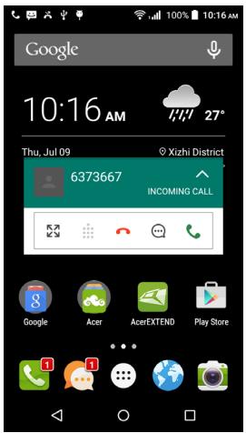 ACER LiQUiD Z630S BRG - Répondre à ou refuser un appel - 3