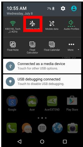 ACER LiQUiD Z630S BRG - Activier ou désactiver le mode Avion - 1