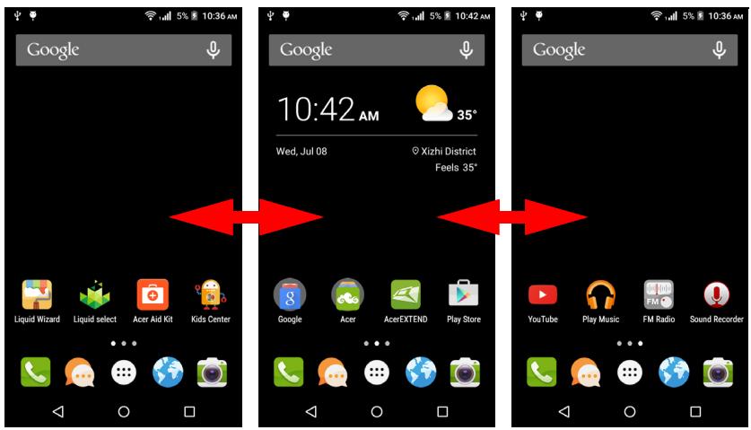 ACER LiQUiD Z630S BRG - L'écran d'accueil étendu - 1