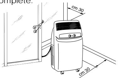 DELONGHI PAC F300 ECO - POSITIONNEMENT DE LA GAIN DE RACCORDEMENT - 1