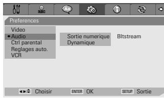 DAEWOO DFX4502S - PREFERENCES / Réglages audio - 1