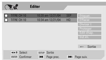 DAEWOO DFX4502S - Passez d'abord en mode Edit.disq. (Edition dis ques). - 2