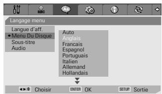 DAEWOO DFX4502S - Langue des Menu / des Sous-titre / des Dialogues - 1