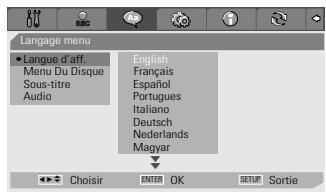 DAEWOO DFX4502S - Langue de l'OSD - 1