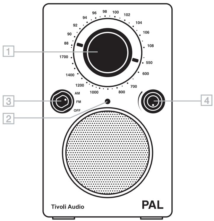 TIVOLI iPAL WHITE/GREY - Guide des fonctions (Partie avant): - 1