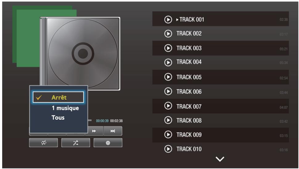SAMSUNG BDH8900 - Répétition des pistes d'un CD Audio - 1