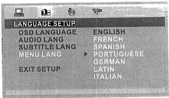 TOKAT LCM-2027/DVX/BCO - Configuration de la Langue pour l'affichage sur écran, Menu, Voix, Sous-titres - 8